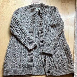 LL Bean Vintage wool cardigan- sz M